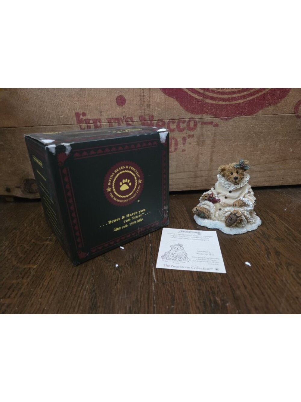 2008 Boyds Bears Bearstone Collection Alexandra Winters Gifts Christmas Figure